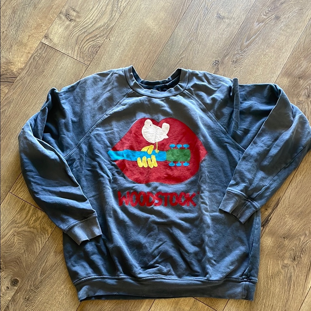 Woodstock Gray Graphic Sweater